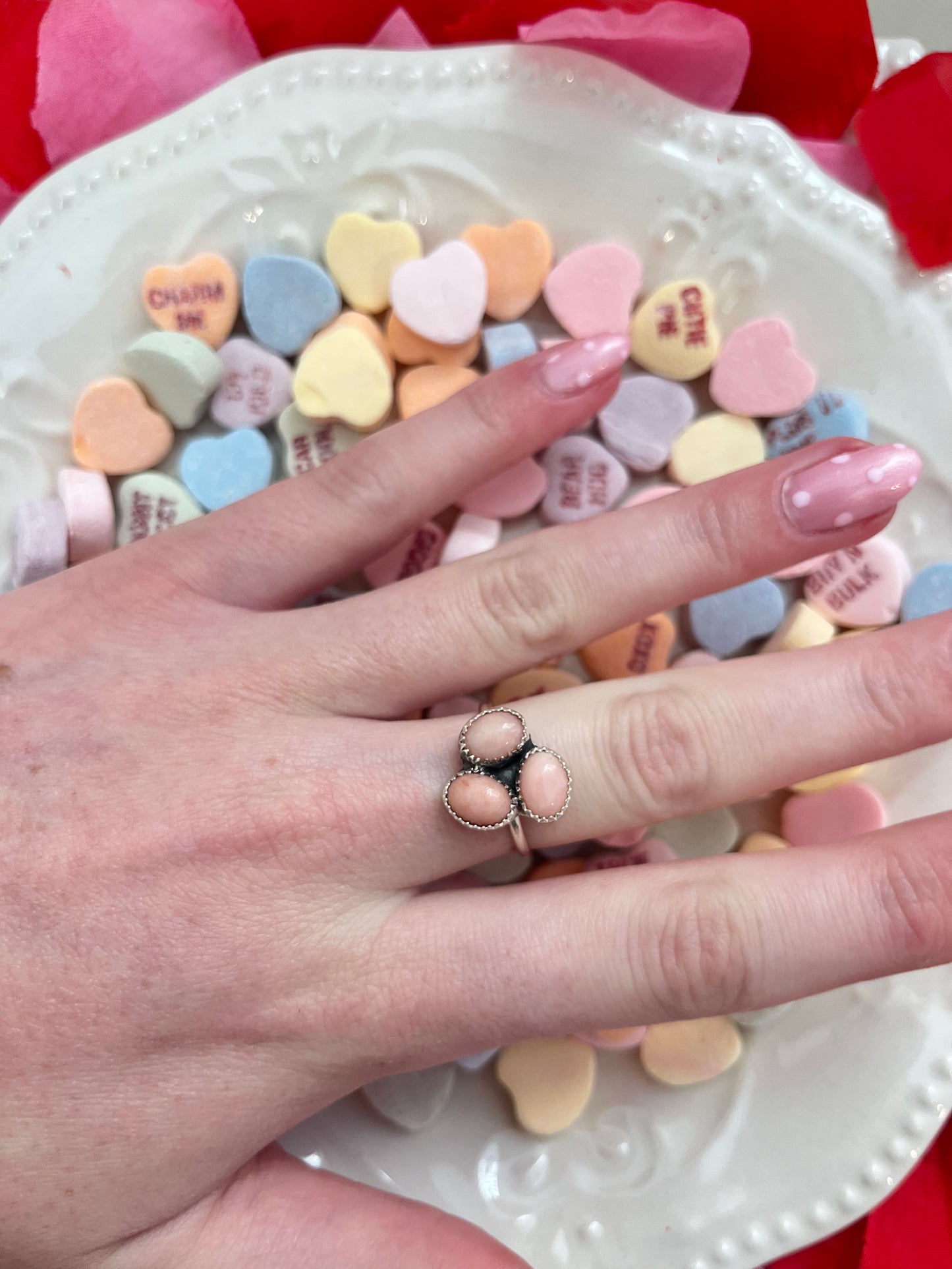 Pink Cluster Ring