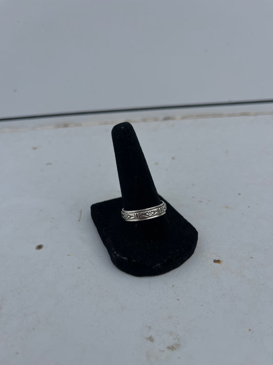 Thick Patterned Stacker Ring