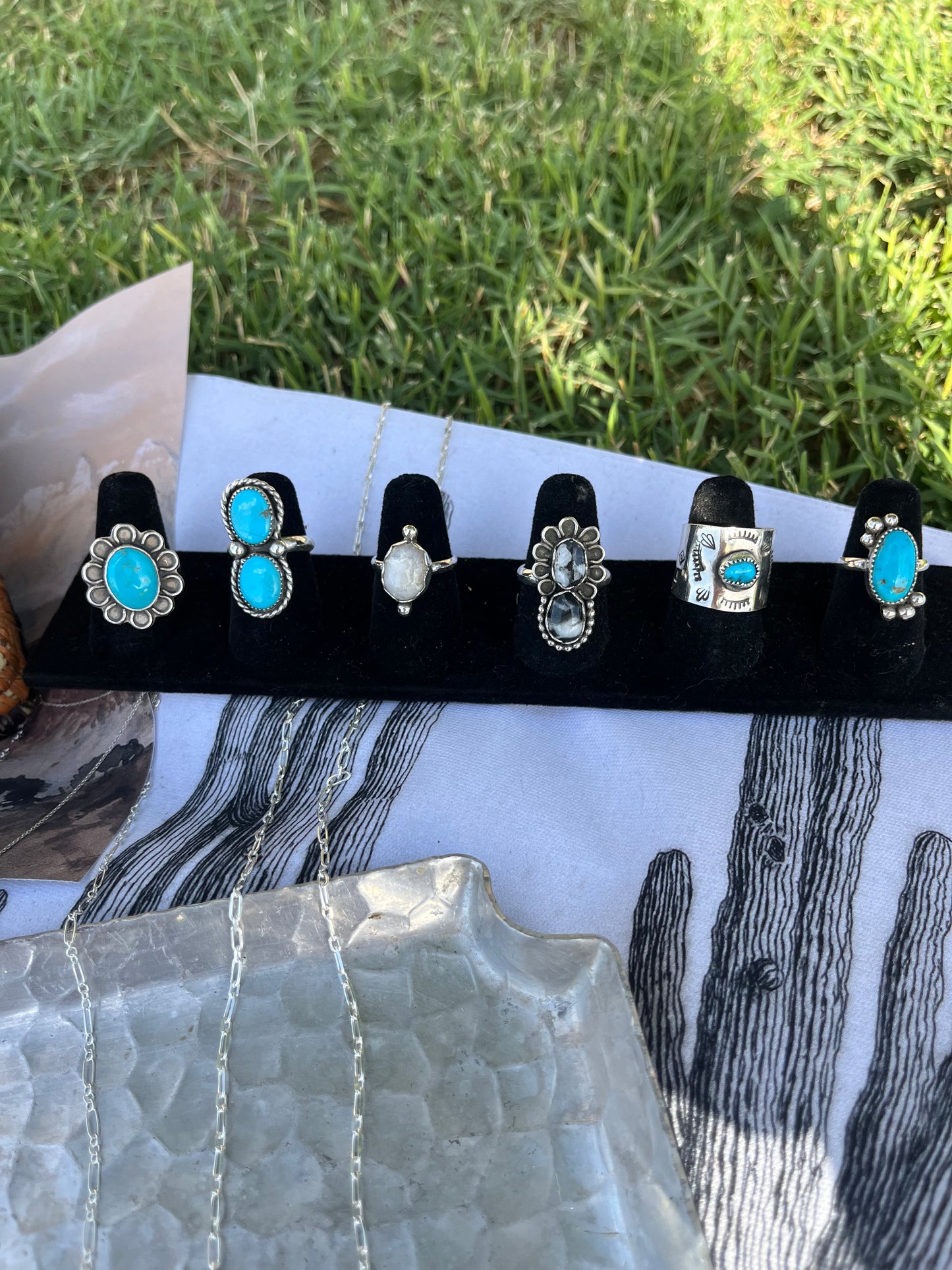 2 Stone Turquoise Ring