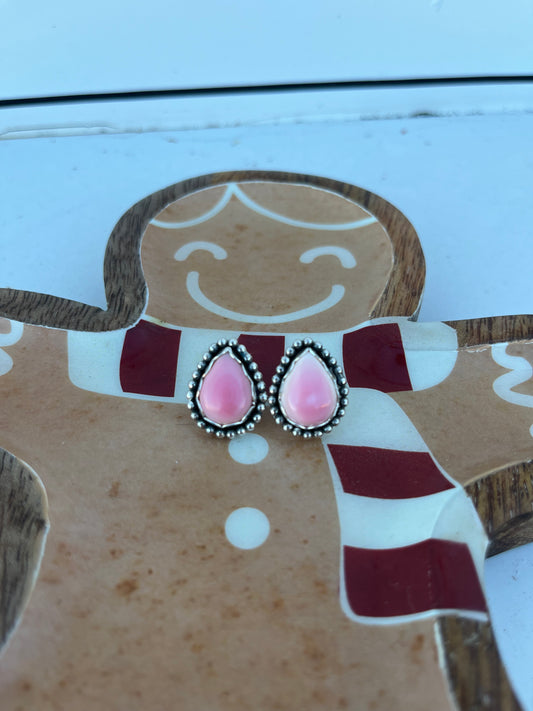 Pink Conch Earring Studs