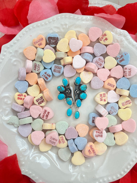 Half Cluster Dangle Earrings