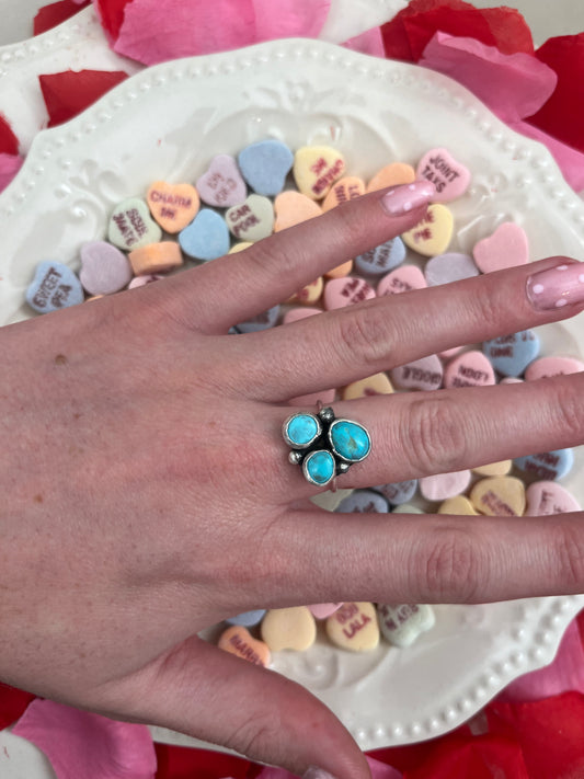 Cluster Turquoise Ring